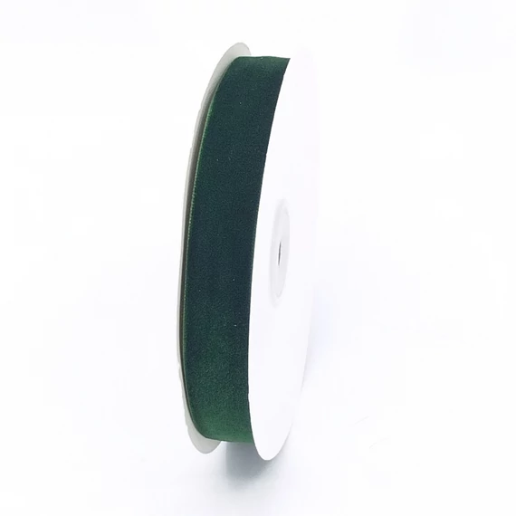 Bársony szalag 20mm 10 m méregzöld