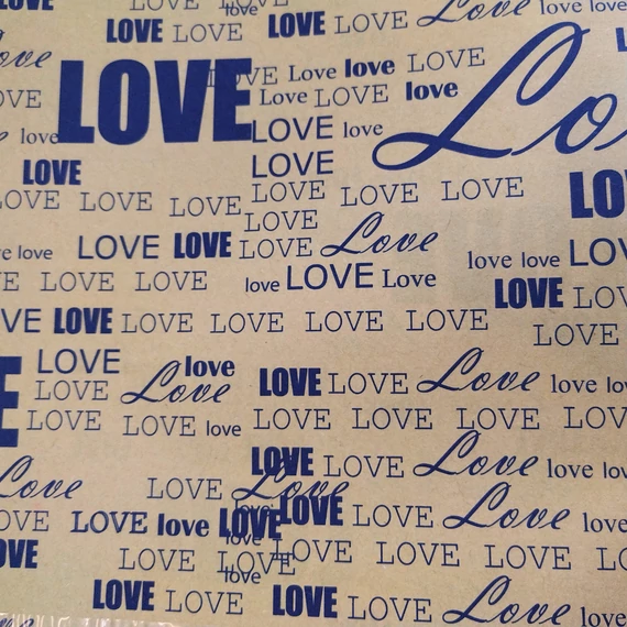 Papír 'Love' 50 x 70 cm   40 ív/csomag