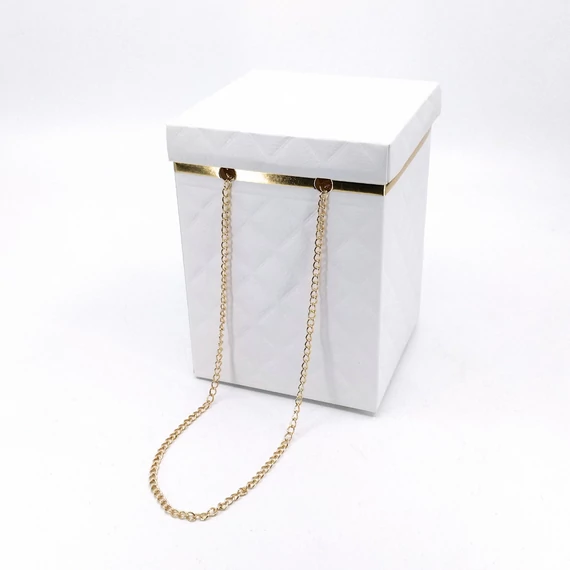 Papírdoboz 10x10x13 cm, fehér