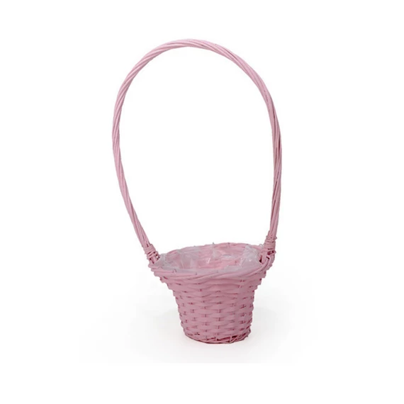 Füles kosár rózsaszín 60 cm