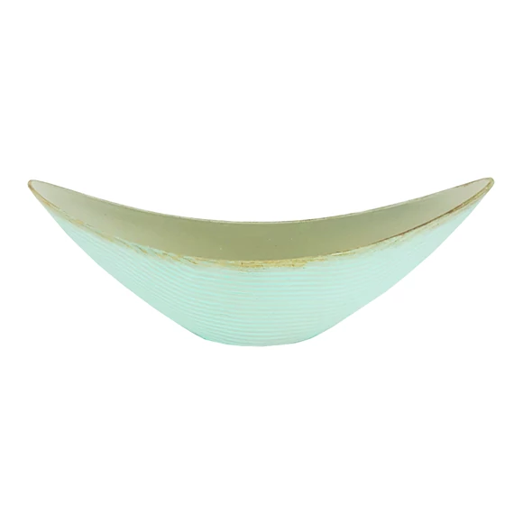 Csíkozott műanyag csónak menta 35 cm