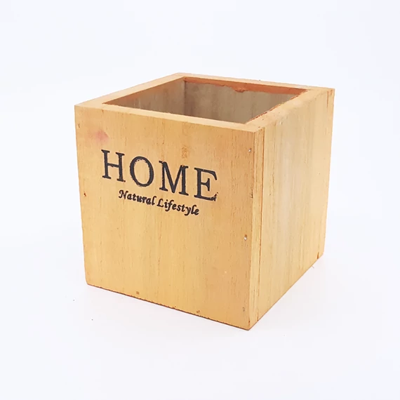 Fa kocka "HOME" narancs