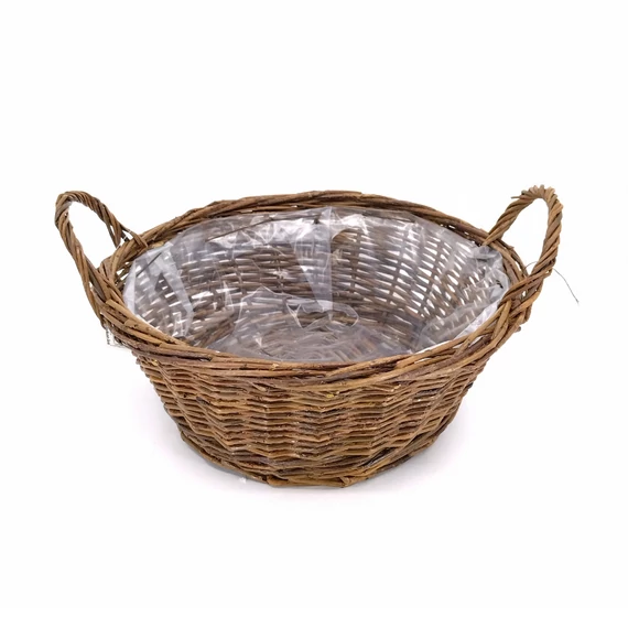 Kosár kerek vessző füles 24 cm