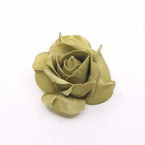 Polyfoam rózsafej 10 cm 12db/csomag, khaki