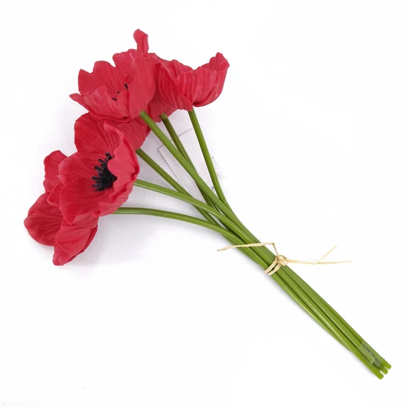 Anemone selyem x6 QSQ156268, piros
