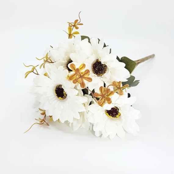 Gerbera x7 csokor 42 cm, fehér