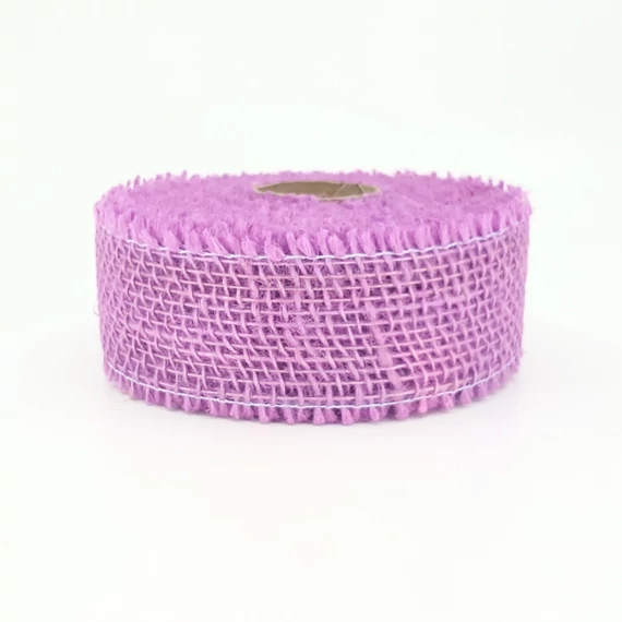 Juta szalag – 5 cm × 10 m, pasztell lila