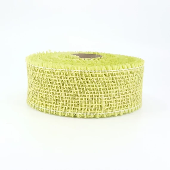 Juta szalag – 5 cm × 10 m, pasztell zöld
