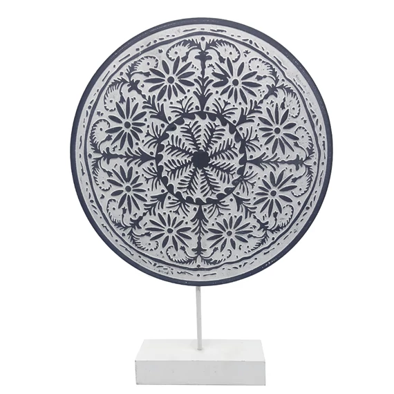 Mandala fehér figura 25x5,5x35 cm