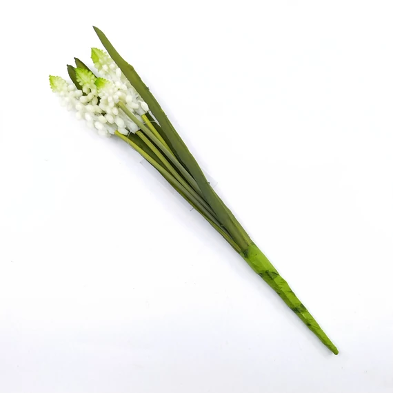 Fürtös gyöngyike x5 24 cm, fehér