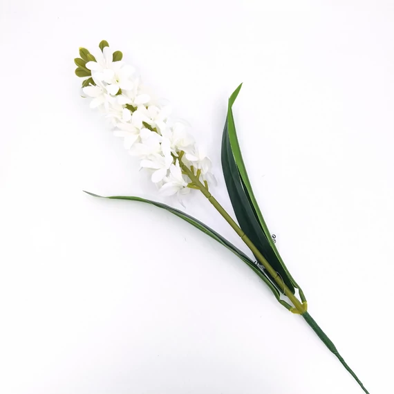 Jácint selyem 42 cm  H7439, fehér