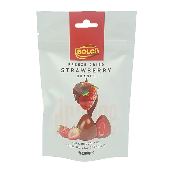 Elit Dragee tejcsoki bevonatú liofilizált eper 80 gr.