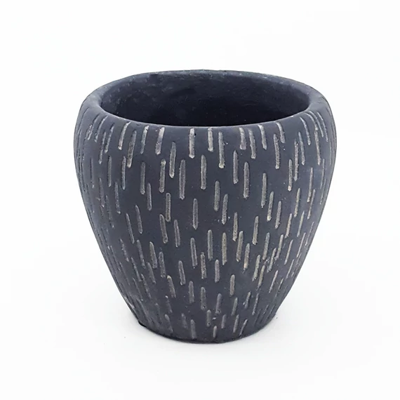 Deline mintás kaspó 13,5 cm szürke