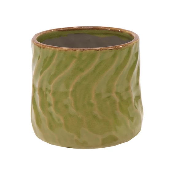Loren Wave Cauldron kaspó kiwizöld 18 cm