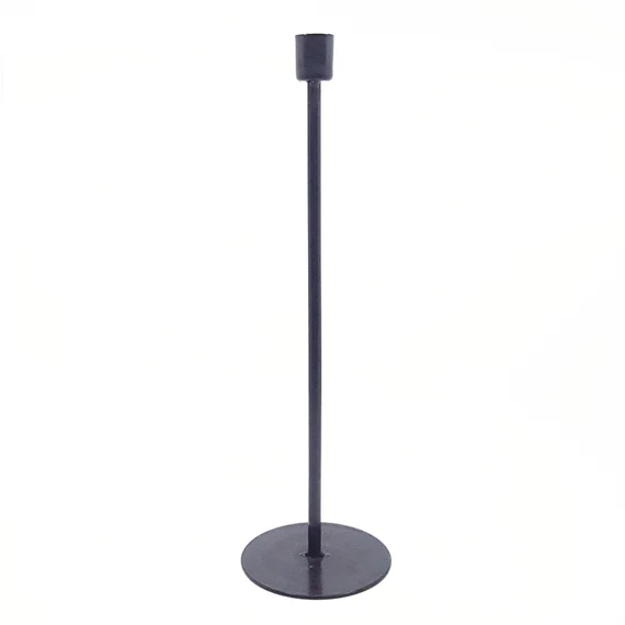 Gyertyatartó 1 szálas fekete 34 cm