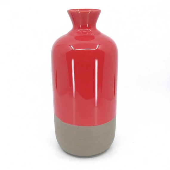 Váza kerámia piros 24 cm