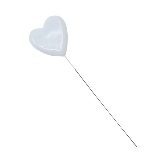 Szív betűző fehér 6,5 cm fehér 24 db-os