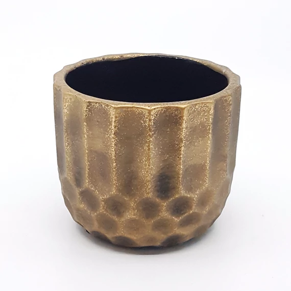 Kerámia kaspó bronzos 12,5 cm