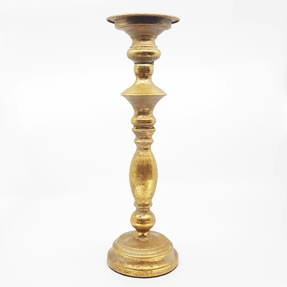Gyertyatartó 38 cm antik arany