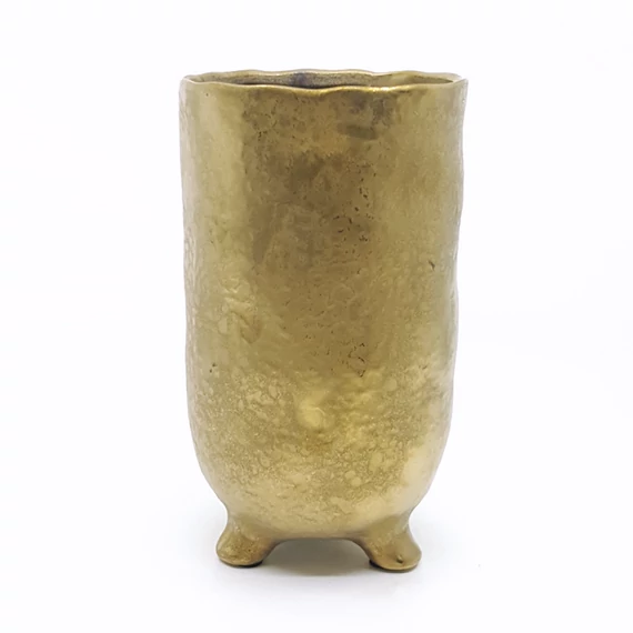 Lábas magas arany matt kaspó – 12 cm