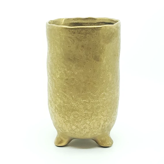 Lábas magas arany kaspó – 12 cm