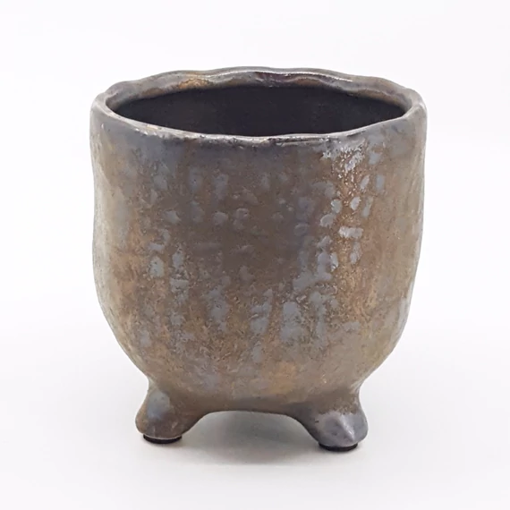 Bronz lábas kaspó 11 cm