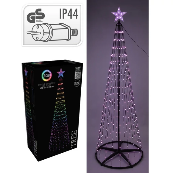 Fenyőfa világítós 210 cm 370 led RGB