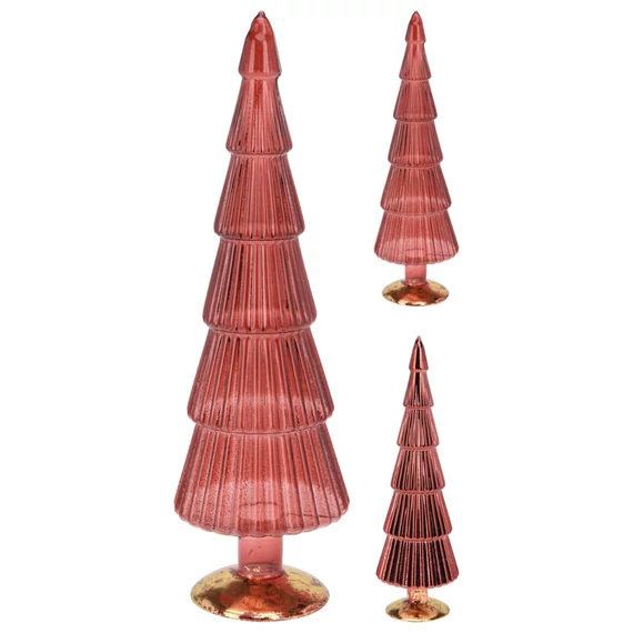 Fenyőfa üveg piros 25 cm