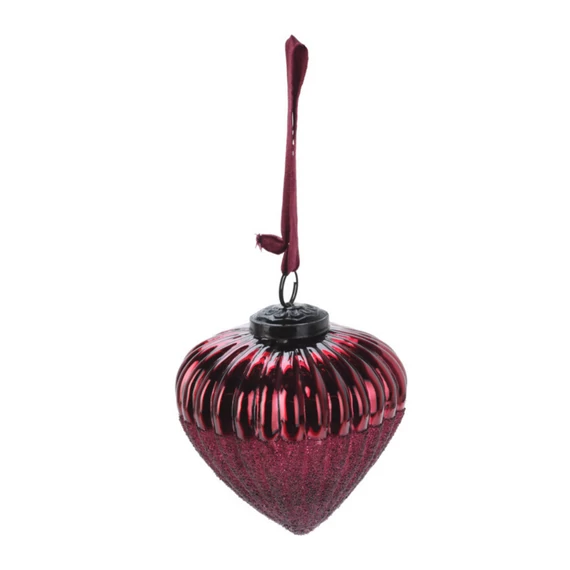 Gömb üveg burgundy 10 cm