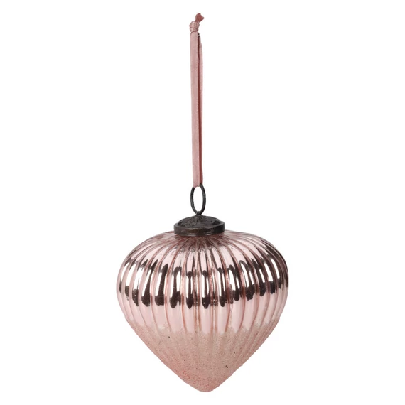 Gömb üveg 13 cm pink