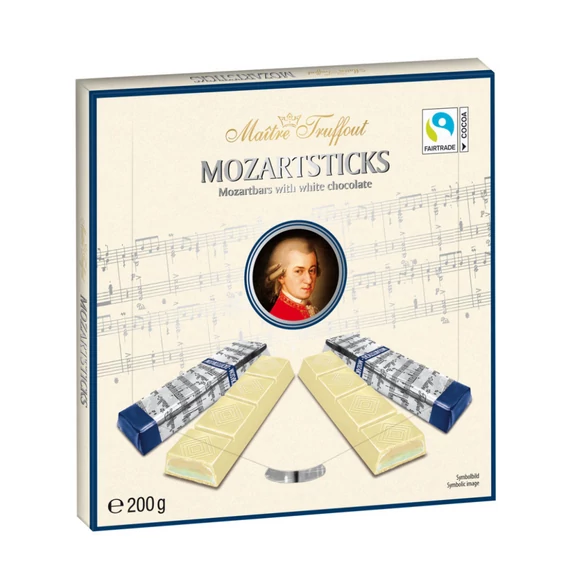 Mozartsticks fehér csoki pisztácia 200 g