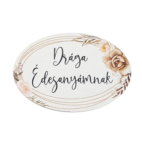 Fa tábla 6x4 cm 5 db, "Drága Édesanyámnak"