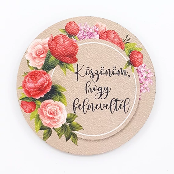 Fa tábla 5x5 cm 5 db, "Köszönöm, hogy felneveltél"