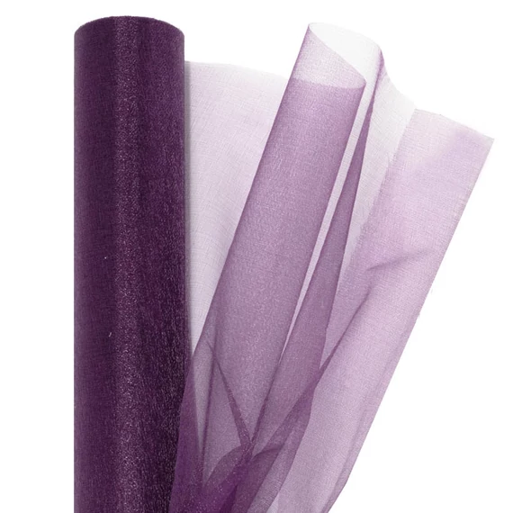 Organza 23,5 cm x 10 m, OA-SIMA-23-518 padlizsán lila