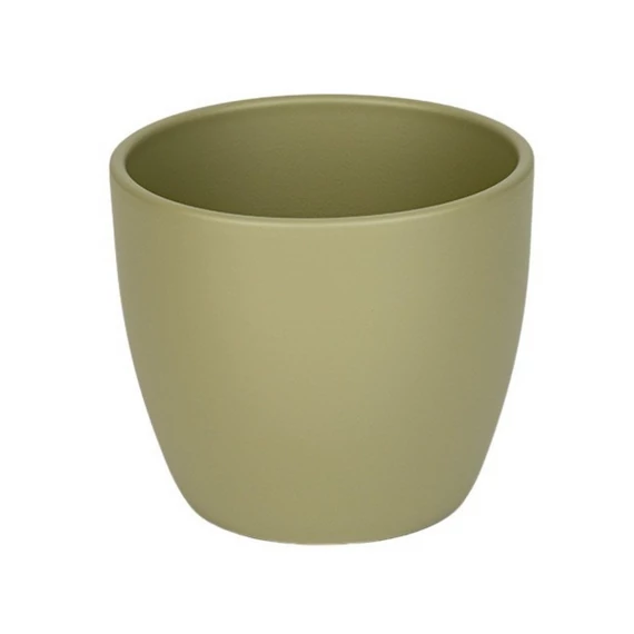 Kaspó – 19 cm, matt khaki