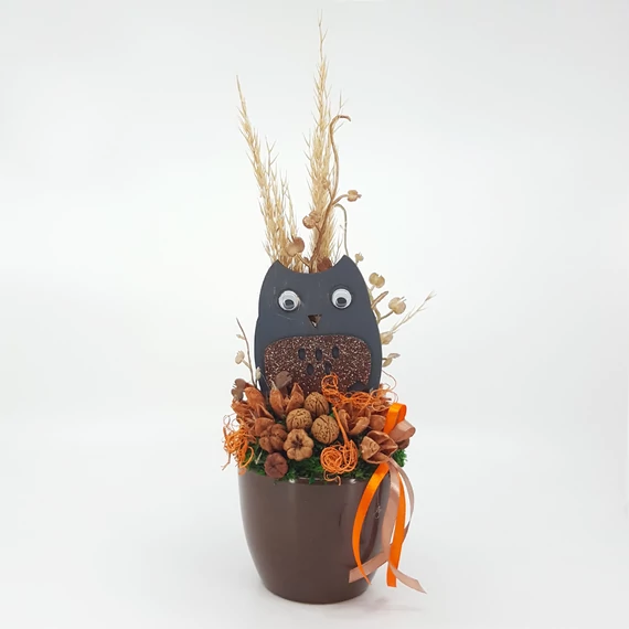 Baglyos asztaldísz 33 cm