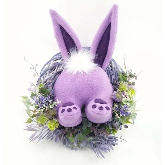 Nyuszi popó kopogtató lila 30 cm