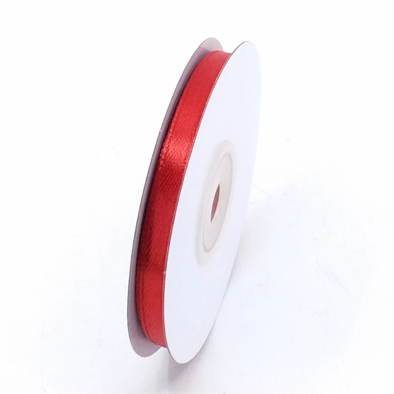 Szatén szalag  6 mm 22,86 m, SS-SZ-06-001 piros