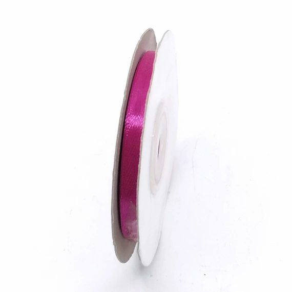 Szatén szalag  6 mm 22,86 m, SS-SZ-06-012 ciklámen