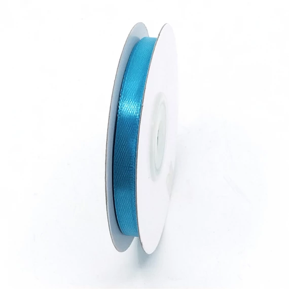 Szatén szalag  6 mm 22,86 m, SS-SZ-06-031 türkízkék