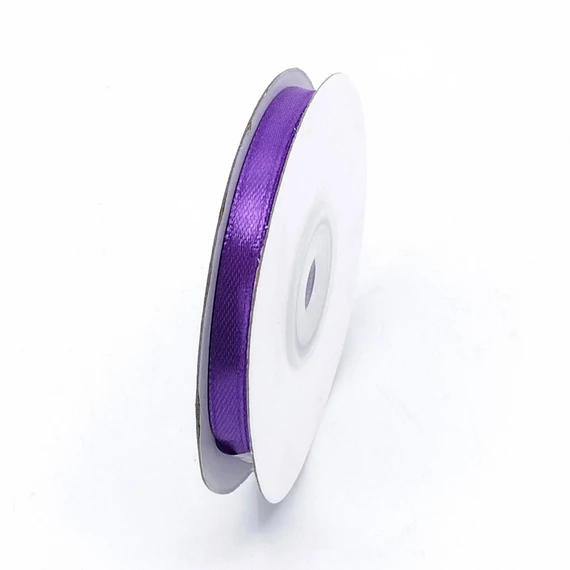 Szatén szalag  6 mm 22,86 m, SS-SZ-06-267 sötét lila