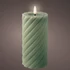 Kép 1/2 - Ledes wax csavart gyertya 17,3 cm zöld