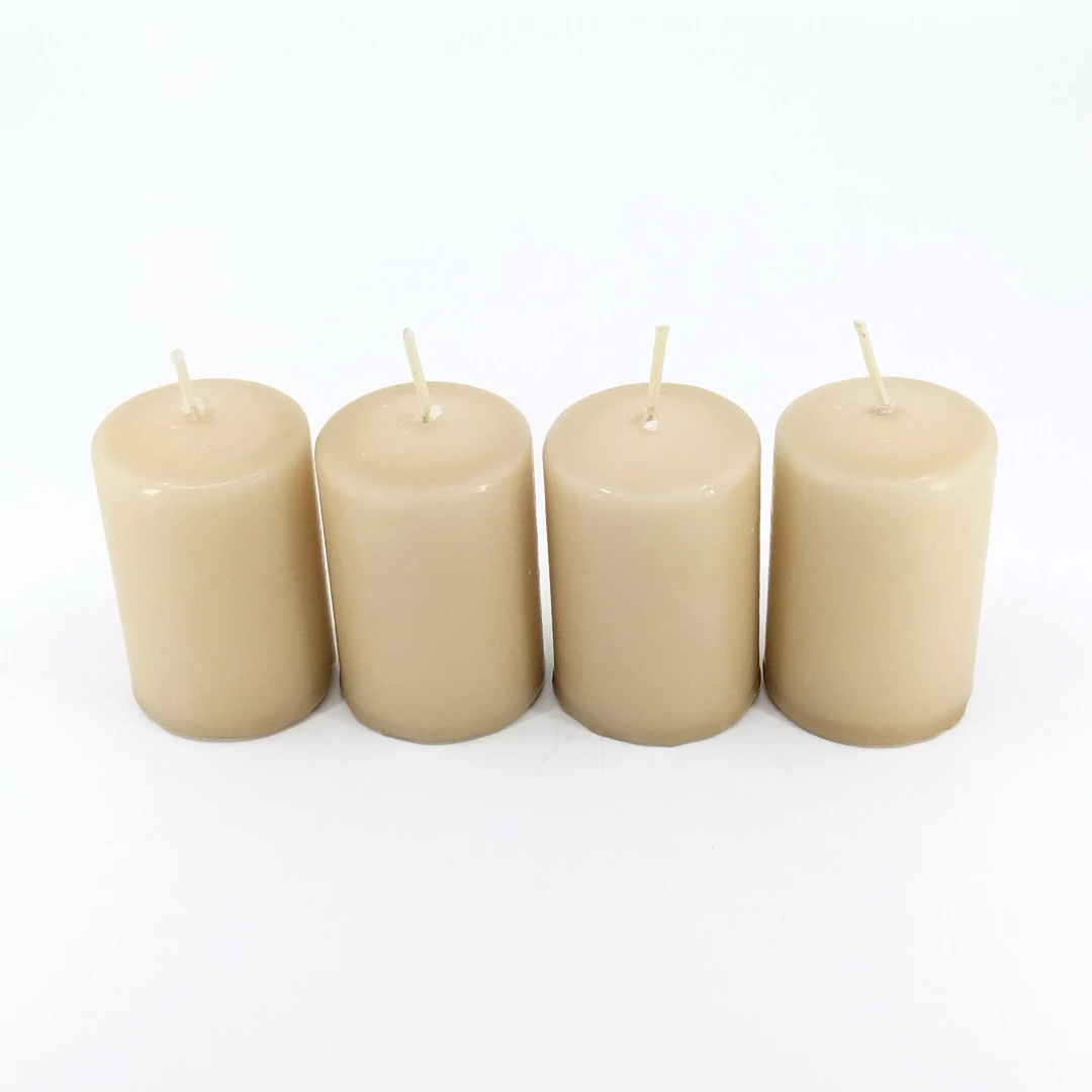 Adventi henger gyertya 4 db-os 40x60 mm, bézs