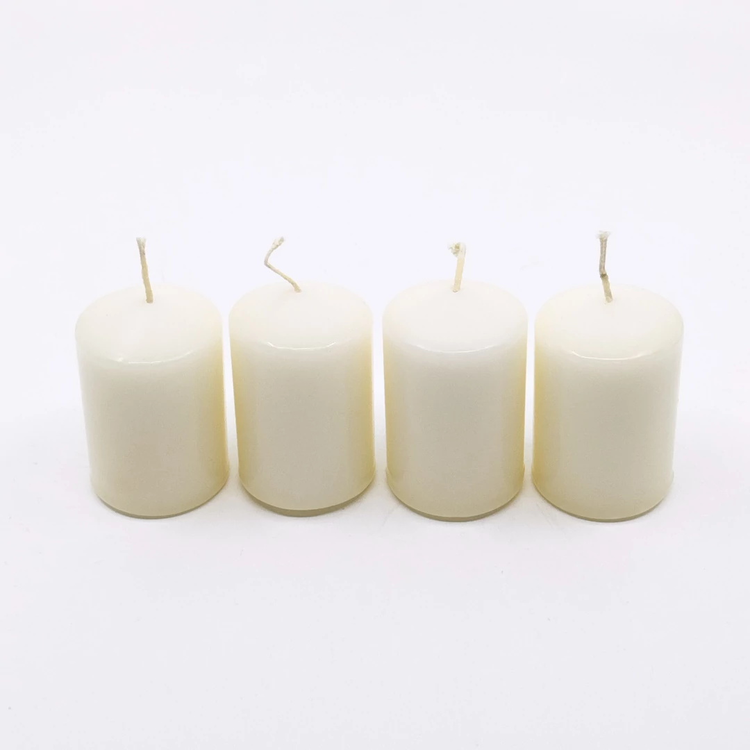 Adventi henger gyertya 4 db-os 40x60 mm, törtfehér
