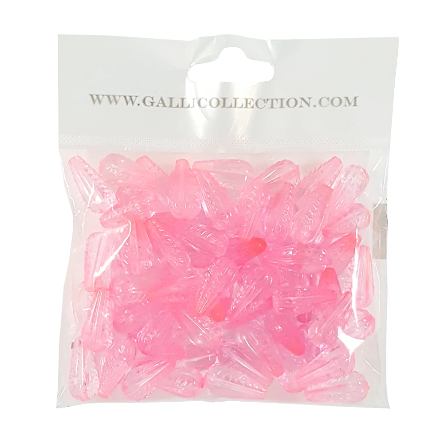 Fűzhető gyöngy zacsiban, pink