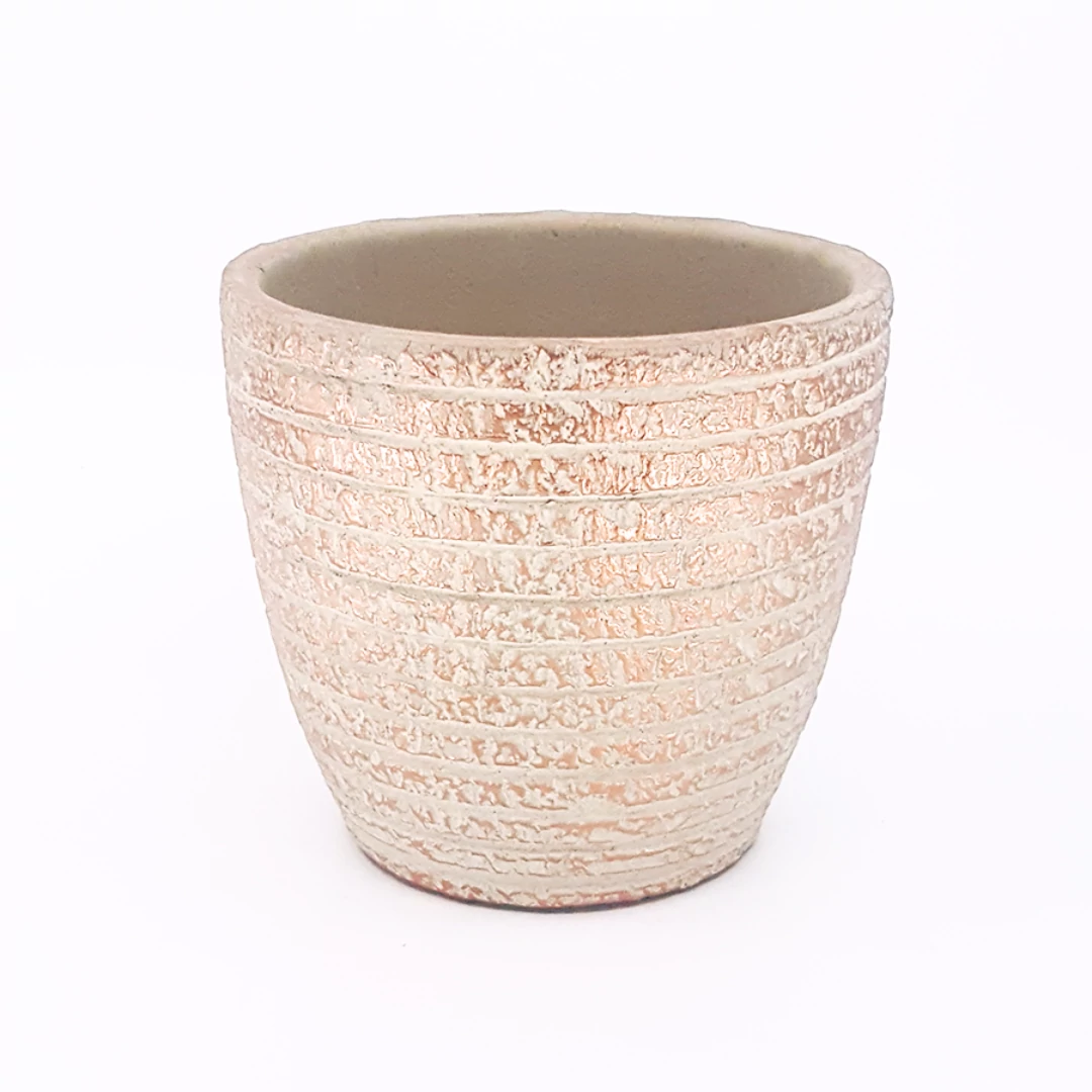 Porto kaspó 14 cm - bronzos csíkos