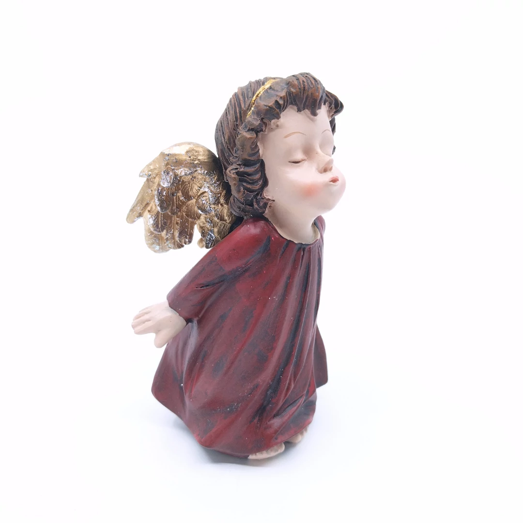 Angyal piros ruhás 12 cm