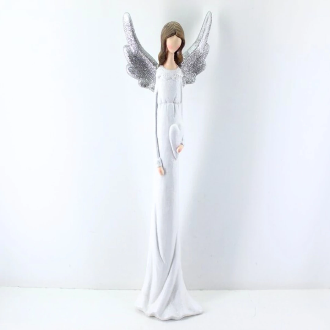 Angyal ezüst szárnnyal 60 cm JY22-45656