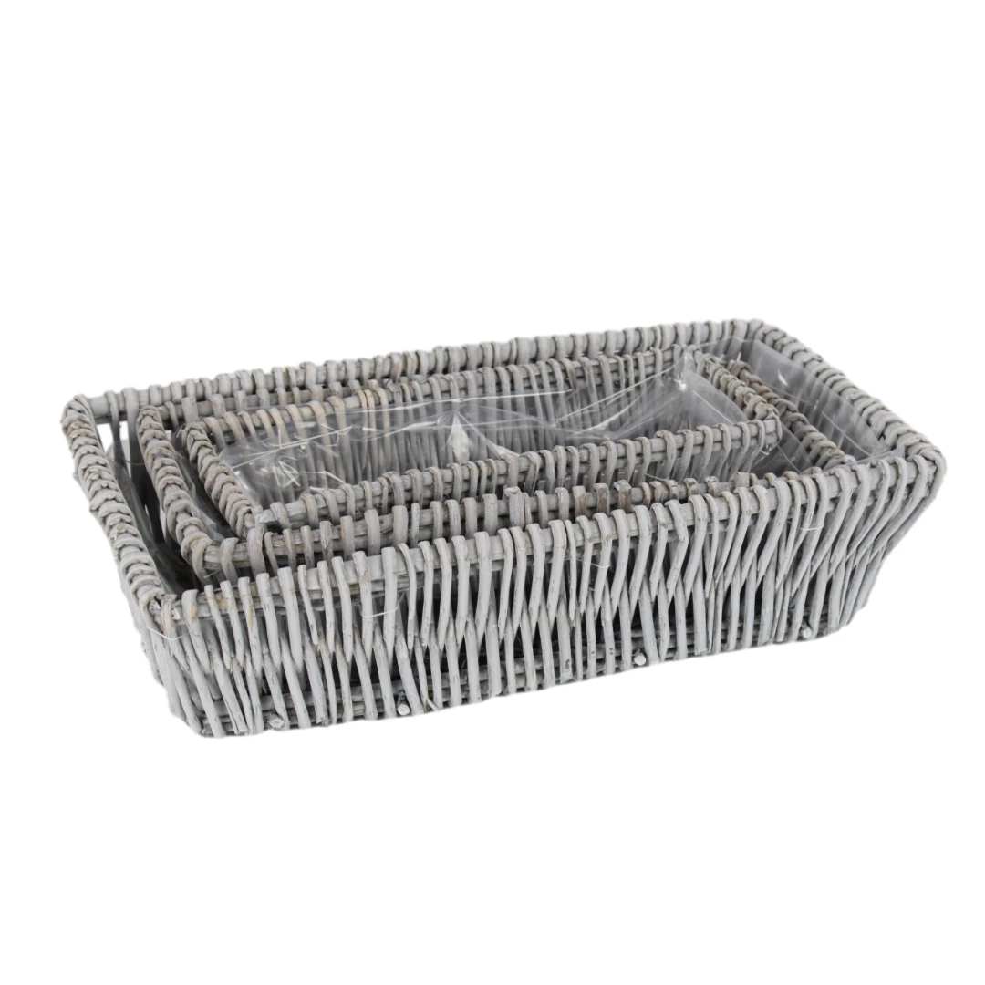 Fonott kosár 2024A427 3db/szett, 35x15x9 cm + 42x20x11 cm + 50x26x13 cm