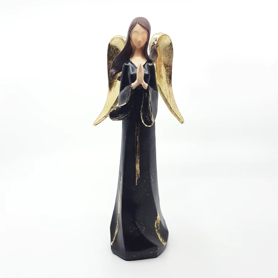 Angyal fekete/arany 28 cm